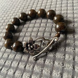 Silpada Bronzite Sterling Silver Bracelet